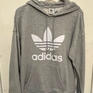 Adidas Women's Gray Hoodie with Trefoil Logo
